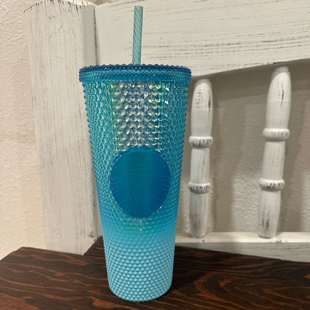 Starbucks 2023 Ice Baby Blue Glacier Ombré Studded Tumbler Venti